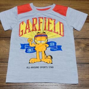 Garfield Boys Grey Tee "All-Around Sports Star" - Size 6